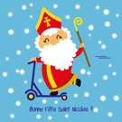 Saint Nicolas en trottinette festive